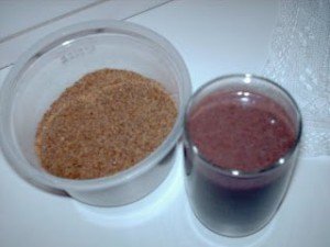 Açaí complementado pela linhaça